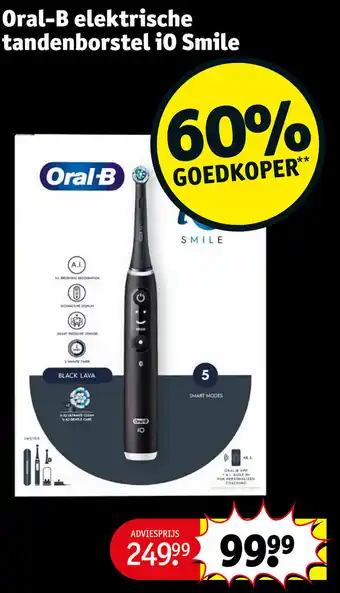 Kruidvat Oral-B elektrische tandenborstel i0 Smile aanbieding