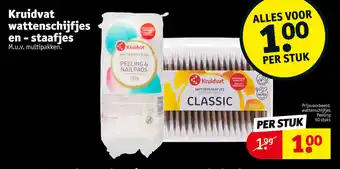 Kruidvat Kruidvat wattenschijfjes en - staafjes aanbieding