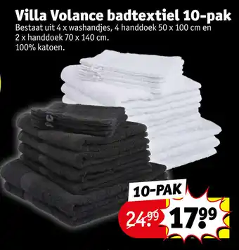 Kruidvat Villa Volance badtextiel 10-pak aanbieding