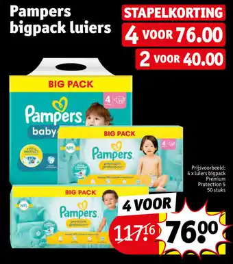 Kruidvat Pampers bigpack luiers aanbieding