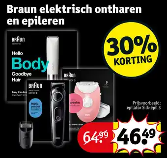 Braun elektrisch ontharen en epileren