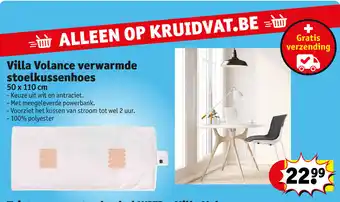 Kruidvat Villa Volance verwarmde stoelkussenhoes 50 x 110cm aanbieding