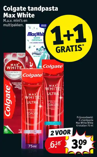 Kruidvat Colgate tandpasta Max White aanbieding