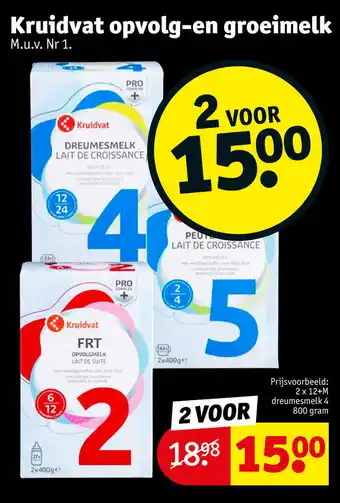 Kruidvat Kruidvat opvolg-en groeimelk aanbieding