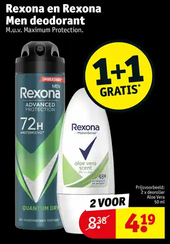 Kruidvat Rexona en Rexona Men deodorant aanbieding
