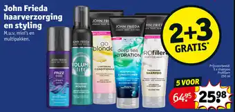 Kruidvat John Frieda haarverzorging en styling aanbieding