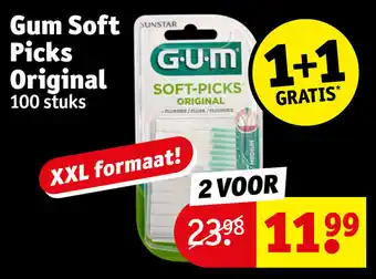 Kruidvat Gum Soft Picks Original 100 stuks aanbieding