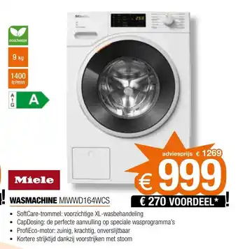 Expert WASMACHINE MIWWD164WCS aanbieding