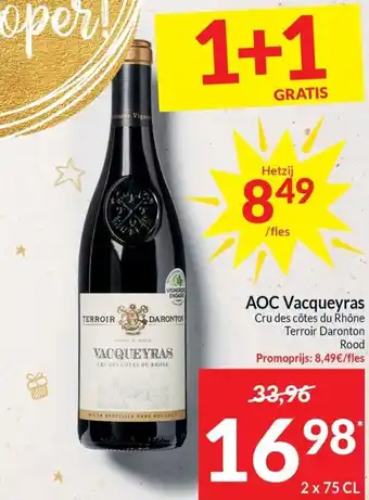 AOC Vacqueyras Cru des côtes du Rhône Terroir Daronton