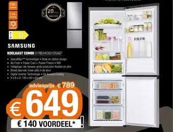 Expert SAMSUNG KOELKAST COMBI S1RB34C601DSAEF aanbieding