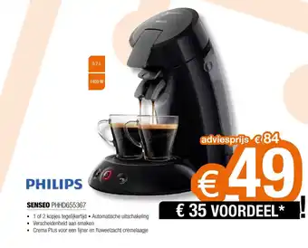 Expert PHILIPS SENSEO PHHD655367 aanbieding