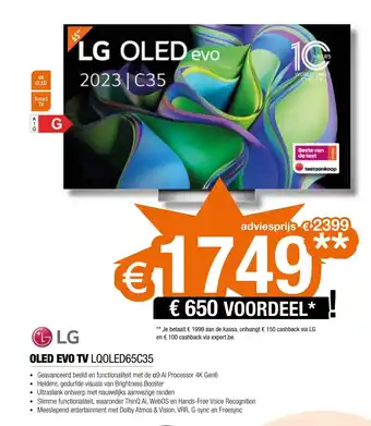 Expert LG OLED EVO TV LQOLED65C35 aanbieding