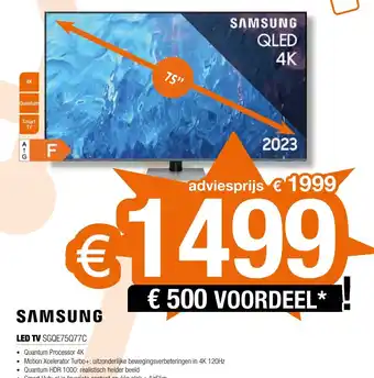 Expert SAMSUNG LED TV SGQE75Q77C aanbieding