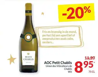 Intermarché AOC Petit Chablis 75 cl aanbieding