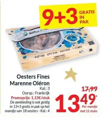 Oesters Fines Marenne Oléron