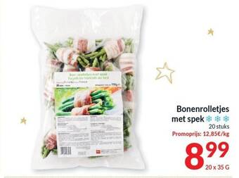 Intermarché Bonenrolletjes met spek 20 x 35 g aanbieding