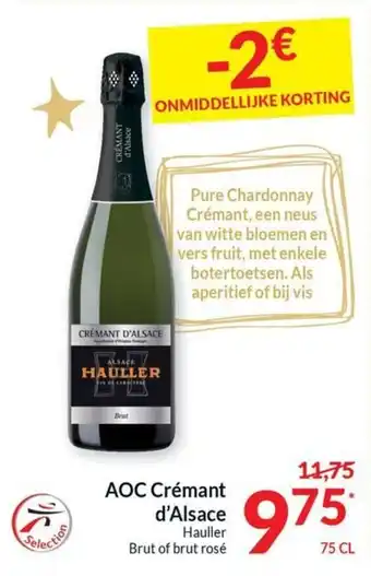 Intermarché AOC Crémant d'Alsace Hauller 75 cl aanbieding