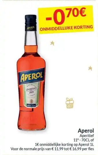 Intermarché Aperol Aperitief 11° -70cl aanbieding