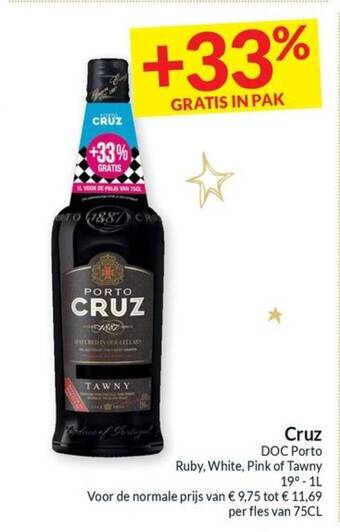 Intermarché Cruz DOC Porto Ruby, White, Pink of Tawny 19° - 1L aanbieding