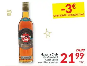 Intermarché Havana Club Rum Especial of Cuban Spiced 70 cl aanbieding