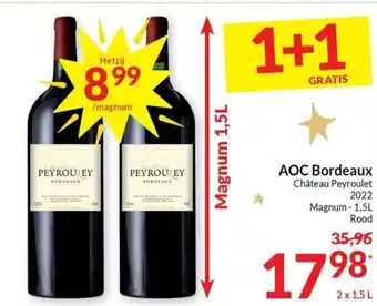 Intermarché AOC Bordeaux Château Peyroulet 2022 Magnum 2 x 1,5 L aanbieding