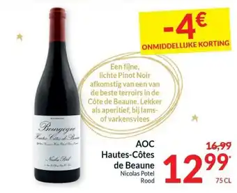 AOC Hautes-Côtes de Beaune Nicolas Potel Rood 75 cl