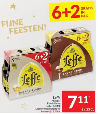 Intermarché Leffe 8 x 33 cl aanbieding