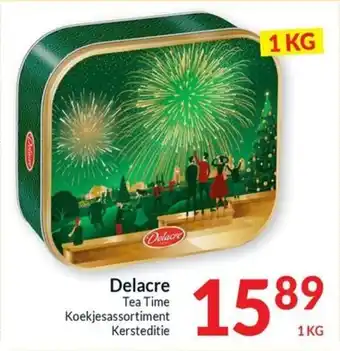 Intermarché Delacre Tea Time Koekjesassortiment Kersteditie 1kg aanbieding