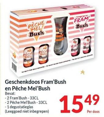 Intermarché Geschenkdoos Fram' Bush en Pêche Mel'Bush aanbieding