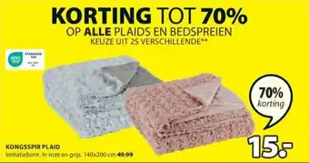 Jysk KONGSSPIR PLAID aanbieding