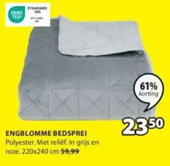 Jysk ENGBLOMME BEDSPREI 220 x 240 cm aanbieding