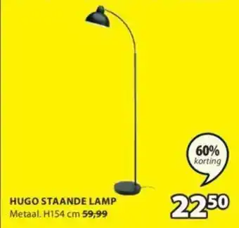 Jysk HUGO STAANDE LAMP Metaal. H154 cm aanbieding