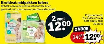 Kruidvat Midpak pure + soft maat 3 midi aanbieding