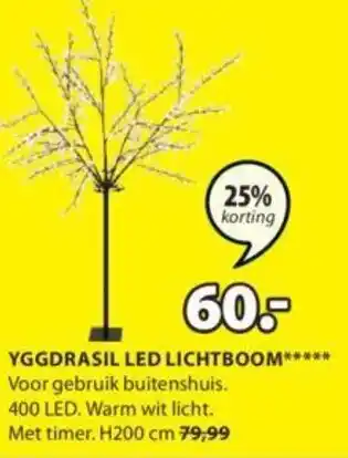 Jysk YGGDRASIL LED LICHTBOOM aanbieding