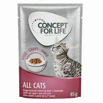 Zooplus 48x85g All Cats in Saus Concept for Life Kattenvoer aanbieding