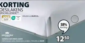 Jysk SANDRA SATIJNEN LAKEN aanbieding
