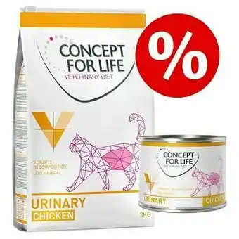 Zooplus Concept for Life Veterinary Diet Gemengd pakket Kattenvoer - Renal (3 kg + 6 x 200 g) aanbieding