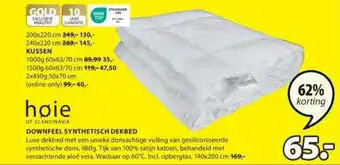 Jysk DOWNFEEL SYNTHETISCH DEKBED aanbieding