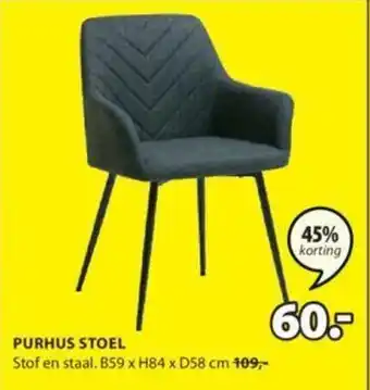 Jysk PURHUS STOEL aanbieding