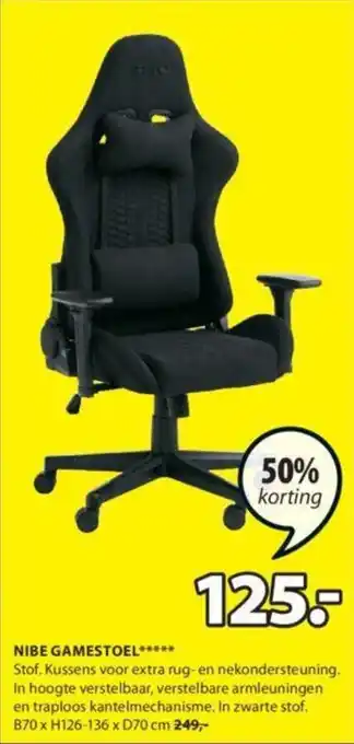 Jysk NIBE GAMESTOEL aanbieding
