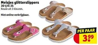 Kruidvat Meisjes glitterslippers aanbieding