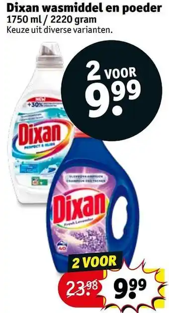 Dixan wasmiddel en poeder 2220gram