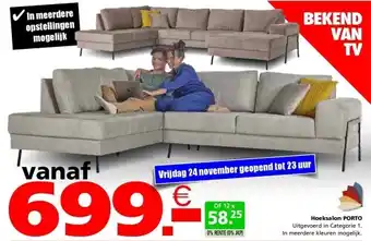 Seats and Sofas Porto hoeksalon aanbieding