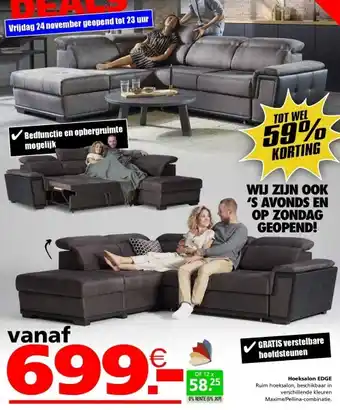 Seats and Sofas Edge hoeksalon aanbieding