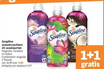 Albert Heijn Soupline wasverzachters 45 wasbeurten aanbieding