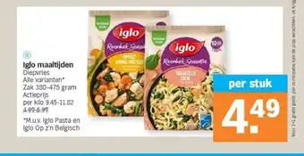 Albert Heijn Iglo maaltijden aanbieding