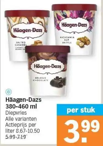 Albert Heijn Häagen-dazs 380-460 ml aanbieding