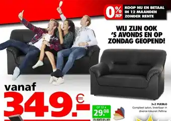 Seats and Sofas Pueblo 3-zits + 2-zits salon aanbieding