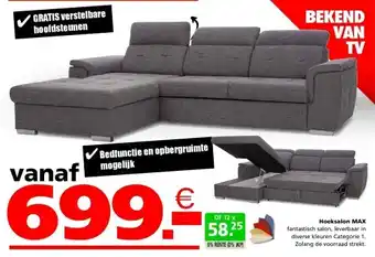 Seats and Sofas Max hoeksalon aanbieding