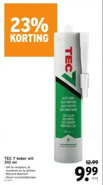 GAMMA TEC 7 koker wit 310 ml aanbieding
